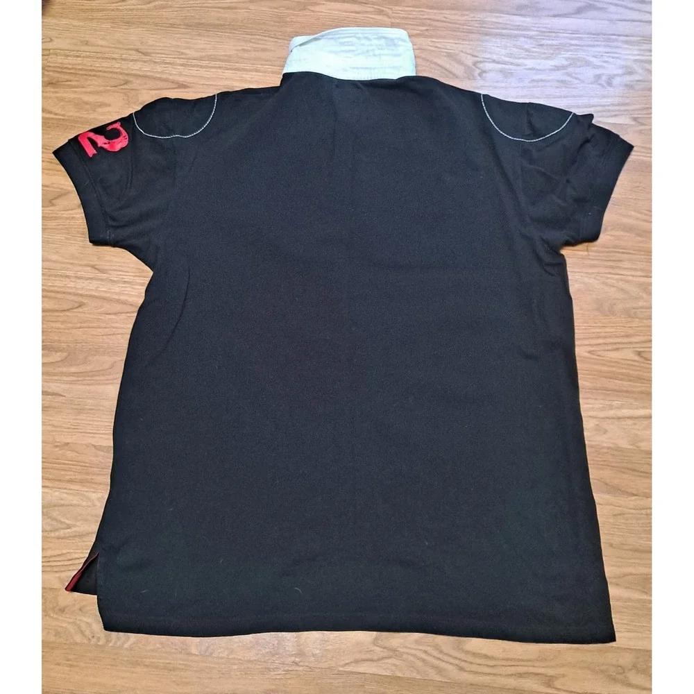 Hustle Gang Men's Graphic Polo Shirt Size 4XL Wolf/Native American - Picture 2 of 7